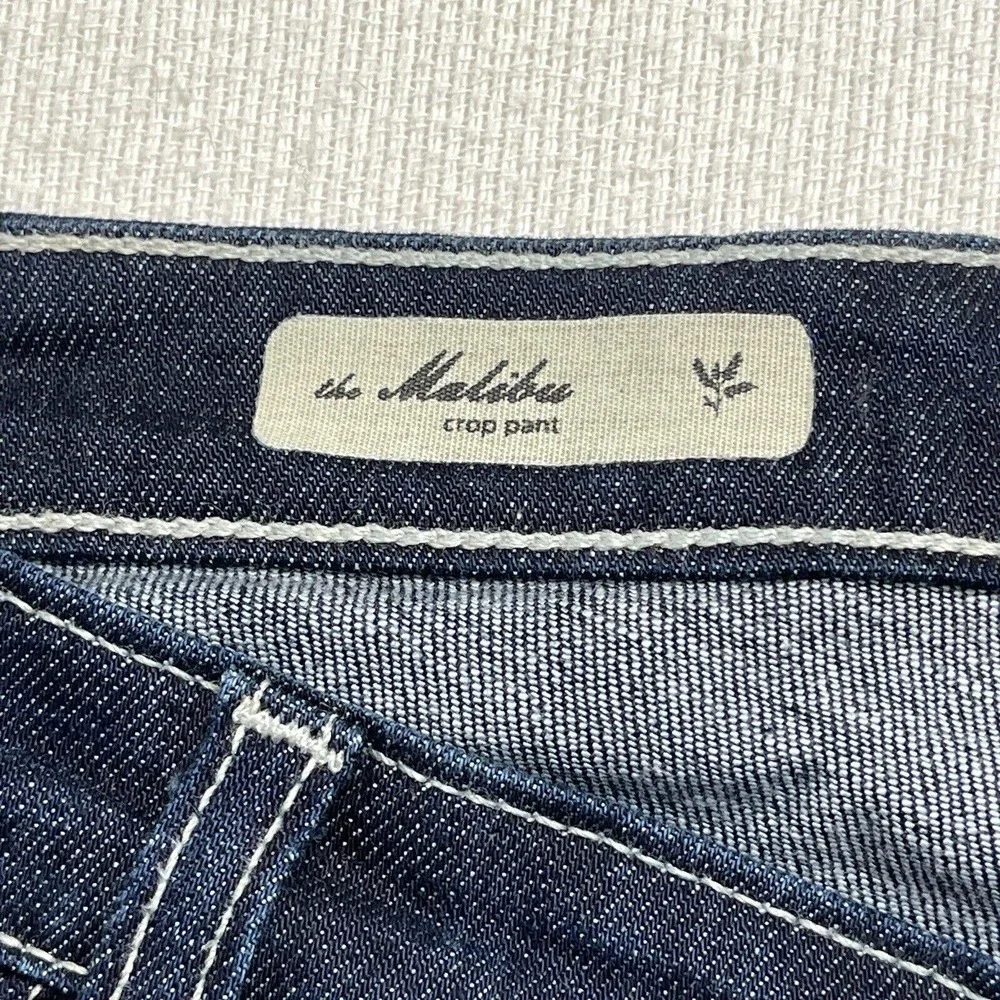 AG ADRIANO GOLDSCHMIED Shorts Womens 29R The Malibu Crop Pant Denim Blue - Picture 3 of 10